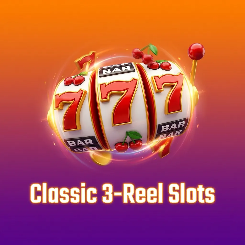Classic 3-reel slot machine displaying traditional symbols with simple gameplay and nostalgic design