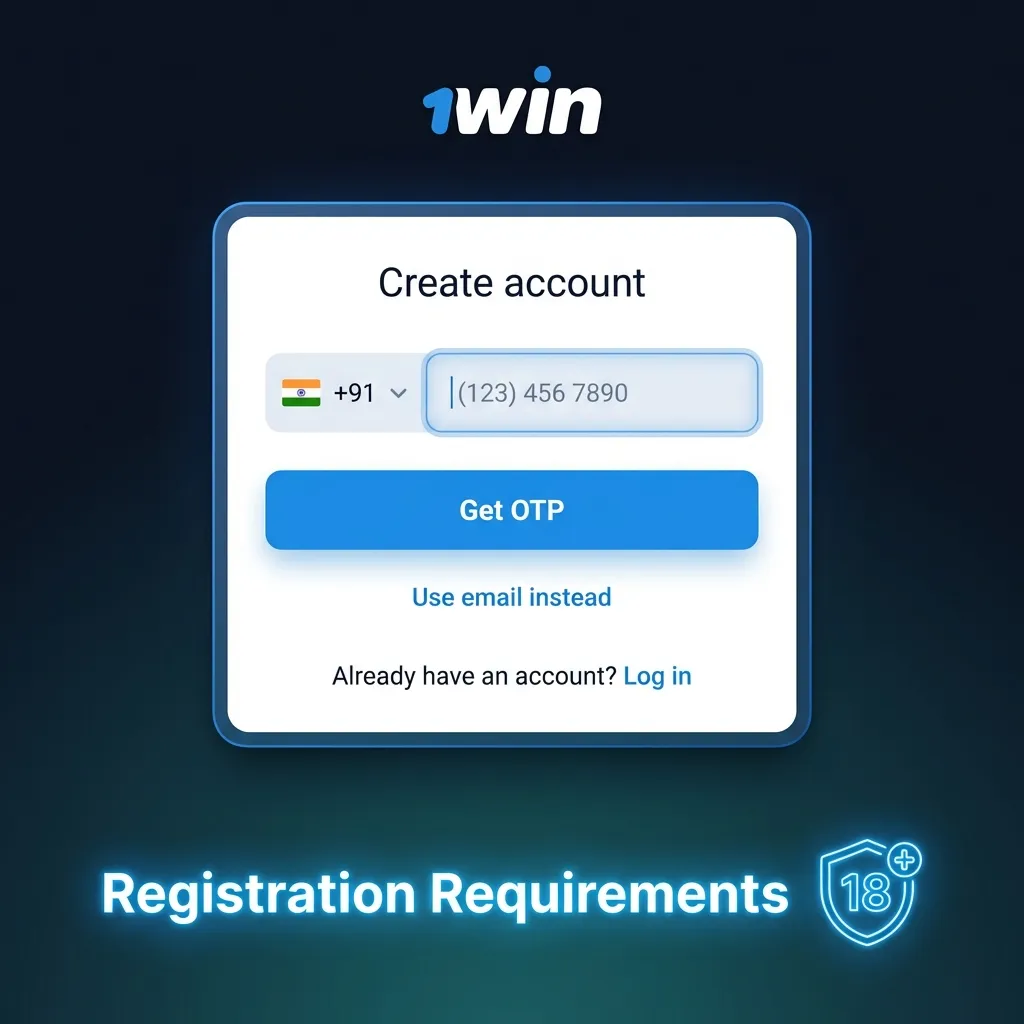 Registration requirements for Indian gaming platform showing age limits, account rules, and verification needs