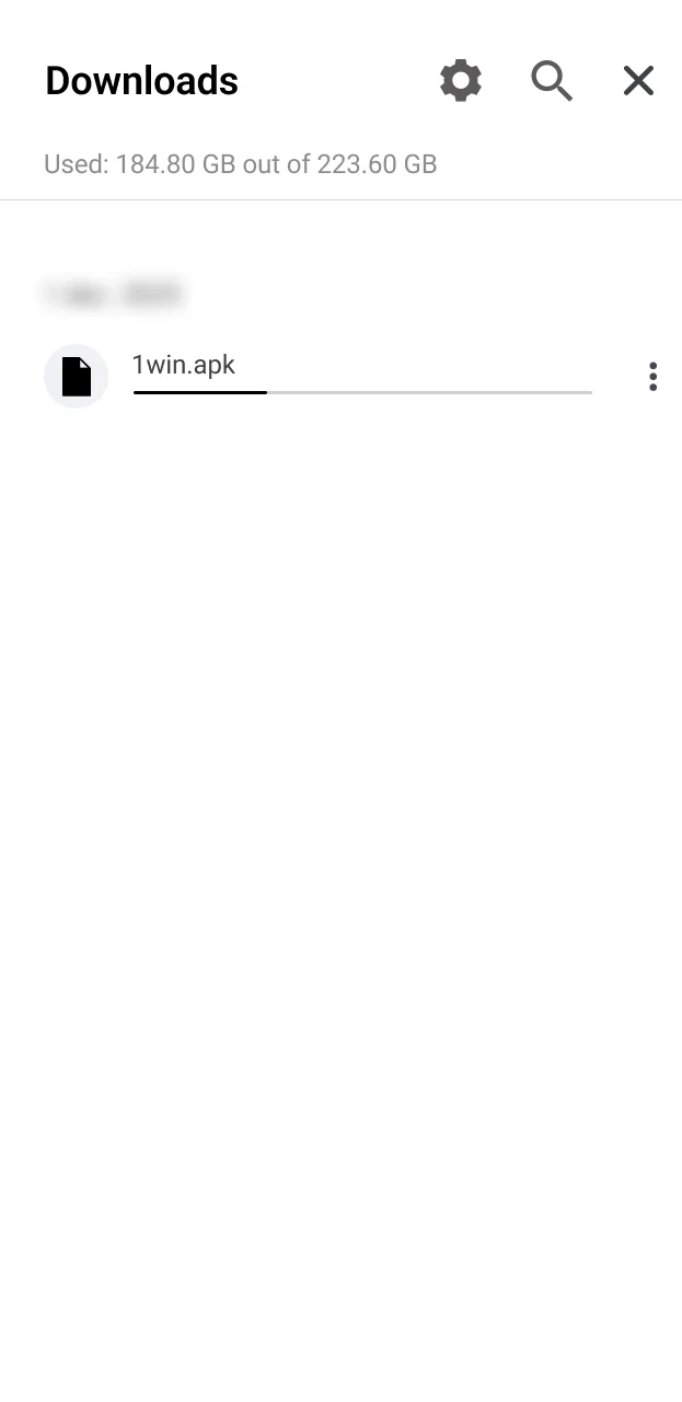 Open the 1win installation file and continue with the installation.