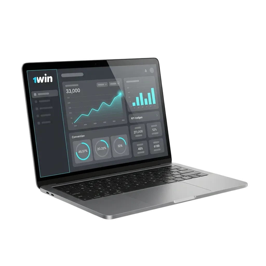 1win Affiliate Program dashboard showing commission rates and earning potential for Indian partners