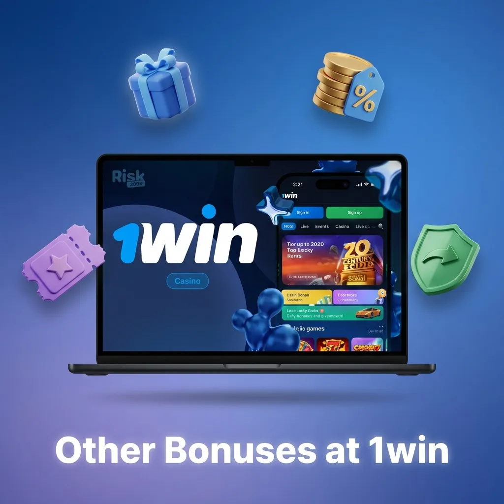 1win promotional offers including Express Boost, casino cashback, Lucky Friday bonus, and loyalty program benefits