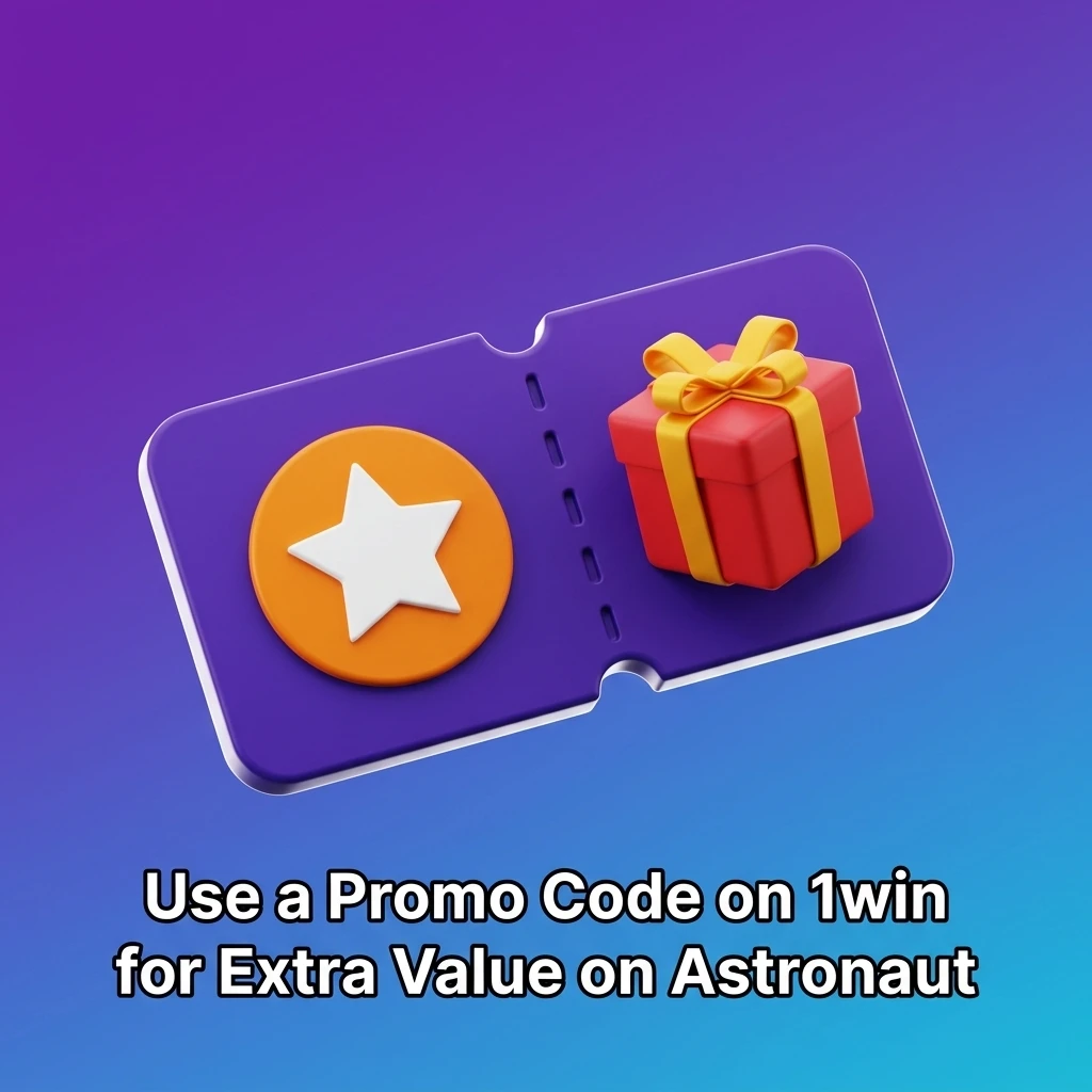 1win promo code 1WBONUS entry during registration to unlock extra bonus value on Astronaut game